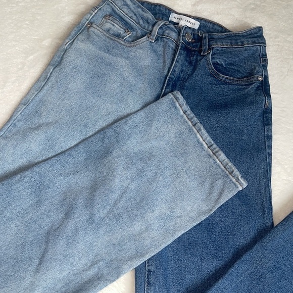 Juniors Almost Famous Two-Tone 90’s Jeans size 0 - Picture 7 of 11